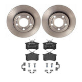 Brembo OE Rear Brake Kit (Prem NAO Ceramic Pads/Prem UV Coat Rotors) - Audi by Brembo KT04221-BRE