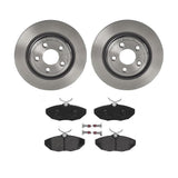 Brembo OE Rear Brake Kit (Prem LowMet Pads/Prem UV Coat Rotors) - 02-05 Ford Thunderbird/00-05 Jaguar S-Type by Brembo KT04223-BRE