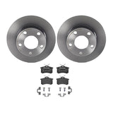 Brembo OE Rear Brake Kit (Prem NAO Ceramic Pads/Prem UV Coat Rotors) - Audi by Brembo KT04245-BRE