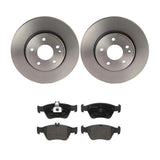 Brembo OE Front Brake Kit (Prem LowMet Pads/Prem UV Coat Rotors) - 99-00 Mercedes C230/96-00 C280/96-97 E300 by Brembo KT04248-BRE