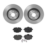 Brembo OE Rear Brake Kit (Prem NAO Ceramic Pads/Prem UV Coat Rotors) - 11-16 BMW 550i by Brembo KT04260-BRE