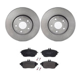 Brembo OE Front Brake Kit (Prem LowMet Pads/Prem UV Coat Rotors) - 16-17 Mercedes B250e/14-19 CLA250 by Brembo KT04262-BRE