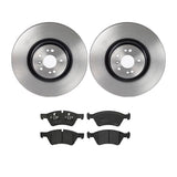 Brembo OE Front Brake Kit (Prem LowMet Pads/Prem UV Coat Rotors) - 06-09 Mercedes E350 by Brembo KT04264-BRE