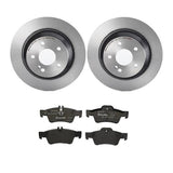 Brembo OE Rear Brake Kit (Prem LowMet Pads/Prem UV Coat Rotors) - 03-06 Mercedes CL500 by Brembo KT04268-BRE