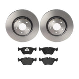 Brembo OE Front Brake Kit (Prem LowMet Pads/Prem UV Coat Rotors) - 90-03 Jaguar Vanden Plas/90-97 XJ6/98-03 XJ8 by Brembo KT04270-BRE