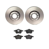 Brembo OE Front Brake Kit (Prem LowMet Pads/Prem UV Coat Rotors) - VW/Audi by Brembo KT04273-BRE