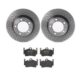Brembo OE Rear Brake Kit (Prem LowMet Pads/Prem UV Coat Rotors) - Porsche by Brembo KT04285-BRE