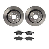 Brembo OE Rear Brake Kit (Rear Prem NAO Ceramic Pads/Prem UV Coat Rotors) - 2003 BMW 525i/99-00 528i by Brembo KT00B93-BRE