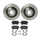 Brembo OE Rear Brake Kit (Prem LowMet Pads/Prem UV Coat Rotors) - Audi by Brembo KT04300-BRE