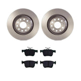 Brembo OE Rear Brake Kit (Prem NAO Ceramic Pads/Prem UV Coat Rotors) - Audi by Brembo KT04306-BRE