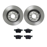 Brembo OE Rear Brake Kit (Prem NAO Ceramic Pads/Prem UV Coat Rotors) - Audi by Brembo KT04307-BRE