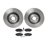 Brembo OE Front Brake Kit (Prem LowMet Pads/Prem UV Coat Rotors) - VW/Audi by Brembo KT04308-BRE