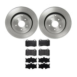 Brembo OE Rear Brake Kit (Prem LowMet Pads/Prem UV Coat Rotors) - 12-21 Tesla S/16-21 X/12-15 Jeep Grand Cherokee by Brembo KT04321-BRE