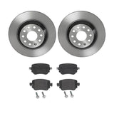 Brembo OE Rear Brake Kit (Prem NAO Ceramic Pads/Prem UV Coat Rotors) - Audi by Brembo KT04341-BRE