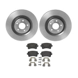 Brembo OE Rear Brake Kit (Prem LowMet Pads/Prem UV Coat Rotors) - Audi by Brembo KT04344-BRE
