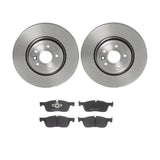 Brembo OE Front Brake Kit (Prem LowMet Pads/Prem UV Coat Rotors) - 17-20 Jaguar F-Pace/XE/XF/18-20 Range Rover Velar by Brembo KT04351-BRE