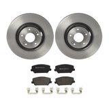 Brembo OE Front Brake Kit (Prem LowMet Pads/Prem UV Coat Rotors) - 19-20 Hyundai Santa Fe/19-20 Veloster N by Brembo KT04354-BRE