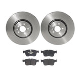 Brembo OE Front Brake Kit (Prem LowMet Pads/Prem UV Coat Rotors) - 17-20 Jaguar F-Pace/19-20 I-Pace/17-20 XE by Brembo KT04357-BRE