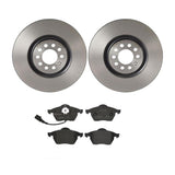 Brembo OE Front Brake Kit (Prem LowMet Pads/Prem UV Coat Rotors) - VW/Audi by Brembo KT04367-BRE