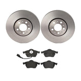Brembo OE Front Brake Kit (Prem LowMet Pads/Prem UV Coat Rotors) - VW/Audi by Brembo KT04368-BRE