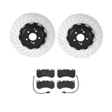Brembo OE Front Brake Kit (Prem LowMet Pads/Prem Rotors) - 14-18 Audi RS7 by Brembo KT04373-BRE