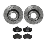 Brembo OE Front Brake Kit (Prem LowMet Pads/Prem UV Coat Rotors) - Porsche by Brembo KT04378-BRE