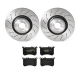 Brembo OE Front Brake Kit (Prem LowMet Pads/Prem UV Coat Rotors) - 12-18 Mercedes CLS550/12-14 E550/17-20 SLC43 AMG by Brembo KT04379-BRE