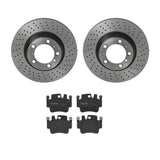 Brembo OE Rear Brake Kit (Prem LowMet Pads/Prem UV Coat Rotors) - Porsche by Brembo KT04384-BRE