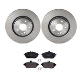 Brembo OE Front Brake Kit (Prem LowMet Pads/Prem UV Coat Rotors) - 16-17 Mercedes B250e/14-19 CLA250 by Brembo KT04412-BRE