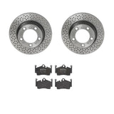 Brembo OE Rear Brake Kit (Prem LowMet Pads/Prem UV Coat Rotors) - Porsche by Brembo KT04421-BRE
