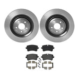 Brembo OE Rear Brake Kit (Prem LowMet Pads/Prem UV Coat Rotors) - Audi by Brembo KT04426-BRE