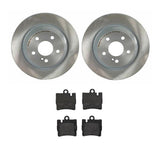 Brembo OE Rear Brake Kit (Prem LowMet Pads/Prem UV Coat Rotors) - 01-02 Mercedes CL55 AMG by Brembo KT04438-BRE