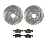 Brembo OE Rear Brake Kit (Prem LowMet Pads/Prem UV Coat Rotors) - 03-06 Mercedes CL500 by Brembo KT04439-BRE