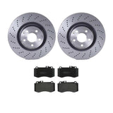 Brembo OE Front Brake Kit (Prem LowMet Pads/Prem UV Coat Rotors) - 10-11 Mercedes E550 by Brembo KT04442-BRE