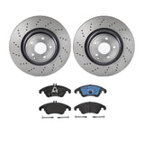 Brembo OE Front Brake Kit (Prem LowMet Pads/Prem UV Coat Rotors) - 12-15 Mercedes C250 by Brembo KT04443-BRE