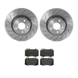 Brembo OE Front Brake Kit (Prem LowMet Pads/Prem UV Coat Rotors) - 02-04 Mercedes C32 AMG by Brembo KT04446-BRE