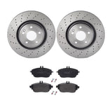Brembo OE Front Brake Kit (Prem LowMet Pads/Prem UV Coat Rotors) - 16-17 Mercedes B250e/14-19 CLA250 by Brembo KT04453-BRE