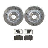 Brembo OE Front Brake Kit (Prem LowMet Pads/Prem UV Coat Rotors) - 01-02 Mercedes CL55 AMG by Brembo KT04456-BRE