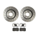 Brembo OE Front Brake Kit (Prem LowMet Pads/Prem UV Coat Rotors) - 01-02 Mercedes CL55 AMG by Brembo KT04460-BRE