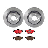 Brembo OE Rear Brake Kit (Prem LowMet Pads/Prem UV Coat Rotors) - 12-15 Mercedes C250 by Brembo KT04465-BRE