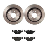 Brembo OE Rear Brake Kit (Prem LowMet Pads/Prem UV Coat Rotors) - BMW by Brembo KT04467-BRE