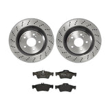 Brembo OE Rear Brake Kit (Prem LowMet Pads/Prem UV Coat Rotors) - 03-06 Mercedes CL500 by Brembo KT04474-BRE