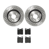 Brembo OE Rear Brake Kit (Prem LowMet Pads/Prem UV Coat Rotors) - 98-02 Mercedes CL500 by Brembo KT04475-BRE