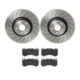 Brembo OE Front Brake Kit (Prem LowMet Pads/Prem UV Coat Rotors) - 14-18 Audi RS7 by Brembo KT04479-BRE