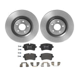 Brembo OE Rear Brake Kit (Prem LowMet Pads/Prem UV Coat Rotors) - Audi by Brembo KT04485-BRE