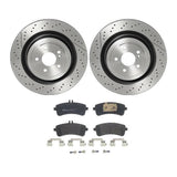 Brembo OE Rear Brake Kit (Prem LowMet Pads/Prem UV Coat Rotors) - 13-19 Mercedes SL63 AMG/13-18 SL65 AMG by Brembo KT04492-BRE
