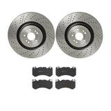 Brembo OE Front Brake Kit (Prem LowMet Pads/Prem UV Coat Rotors) - 14-18 Audi RS7 by Brembo KT04495-BRE