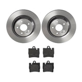 Brembo OE Rear Brake Kit (Prem LowMet Pads/Prem UV Coat Rotors) - 01-02 Mercedes CL55 AMG by Brembo KT04508-BRE