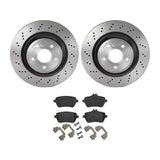 Brembo OE Front Brake Kit (Prem LowMet Pads/Prem UV Coat Rotors) - 01-02 Mercedes CL55 AMG by Brembo KT04502-BRE