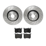 Brembo OE Front Brake Kit (Prem LowMet Pads/Prem UV Coat Rotors) - 15-16 Mercedes SL400/17-20 SL450/13-20 SL550 by Brembo KT04512-BRE